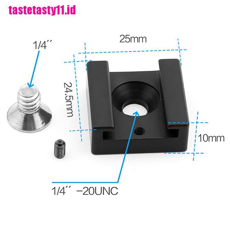 (TTID) Adapter Cold Shoe Mount Holder Lampu Flash / Mic / Kamera