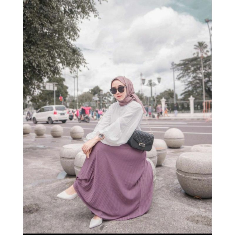rok plisket lilac