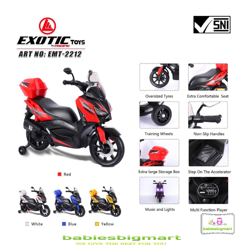 MAINAN MOTOTAN AKI EXOTIC RECHARGEABLE MOTOR EMT 2212