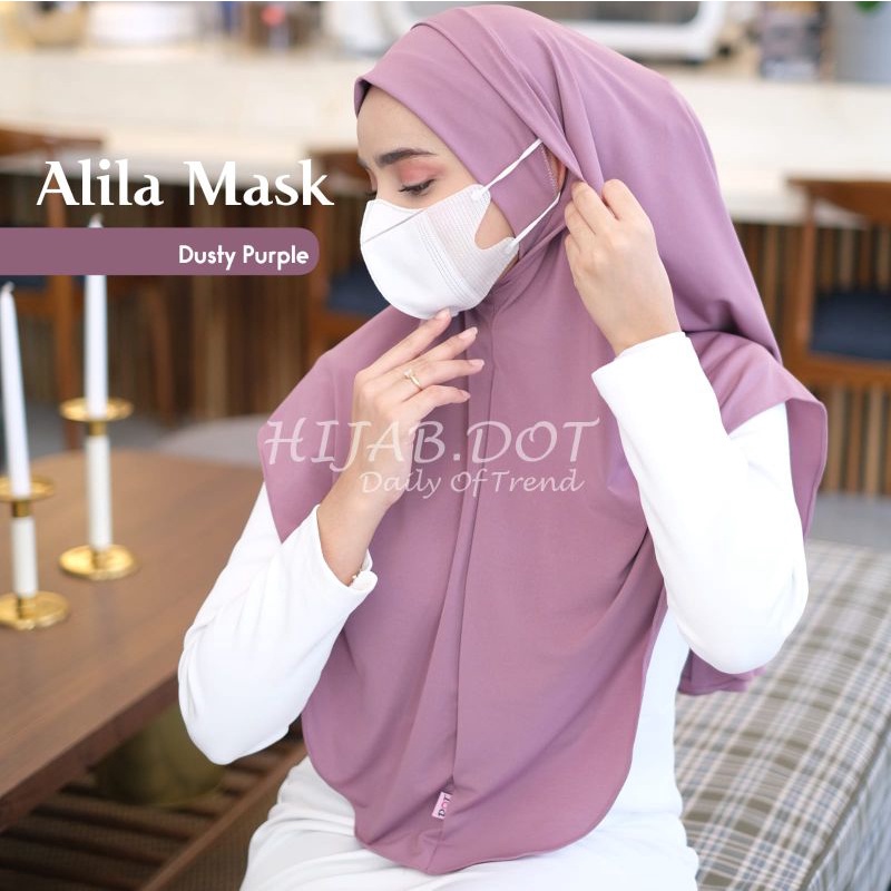 Alila Mask / Bergo Instan Masker By Hijab.DOT-Dusty Purple