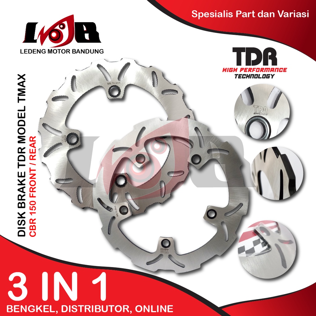 TDR Piringan Cakram CBR 150 Model TMAX Disc Brake Motor Rem Cakram Depan Belakang