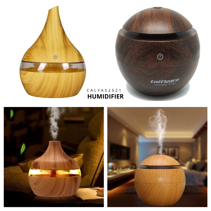 Pengharum Ruangan Aromatherapy / Air Humidifier / Difuser Desain Kayu
