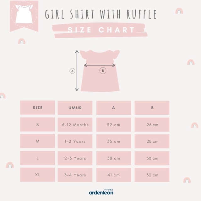 Arden leon girl shirt with ruffle