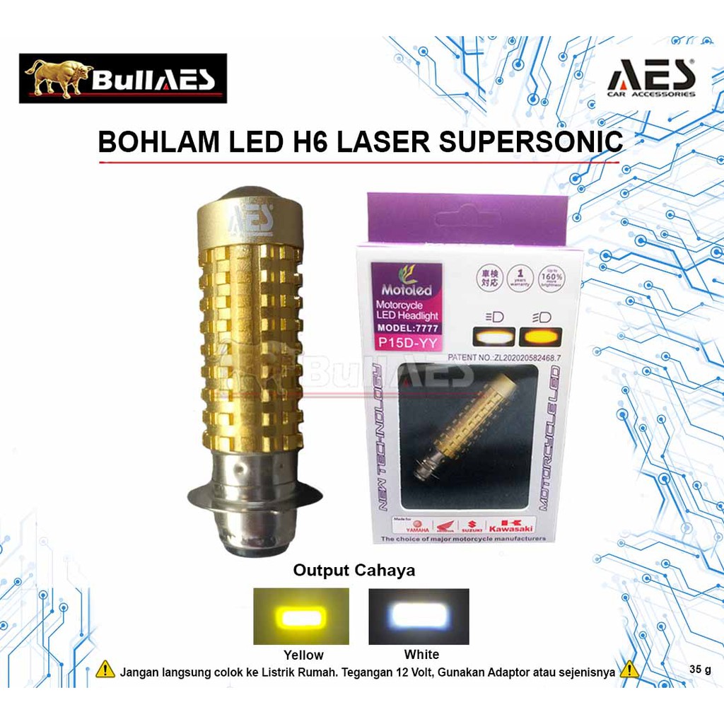 Lampu Led H6 Laser Supersonic Led I led Headlamp H6 Laser Hi Loo