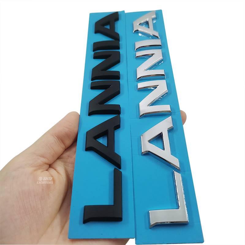 1pc Stiker Emblem Tulisan Lannia Bahan Abs Untuk Dekorasi Mobil Nissan Lannia