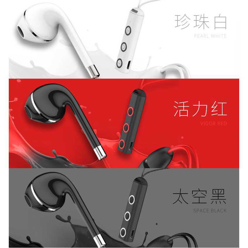 (100% BARANG ORI) Earphone Bluetooth V4.1 + EDR Sports dengan Neckband Magnetic