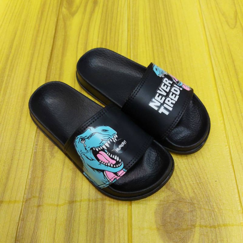 sendal anak vans slop laki laki perempuan black blue