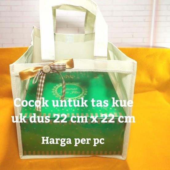 

✤ Tas Kain Bingkisan Souvenir Gift Bag Kantong Mika Cream 24 ♪