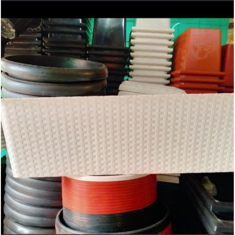 pot anyaman panjang diameter 70cm - pot anyaman 70cm putih