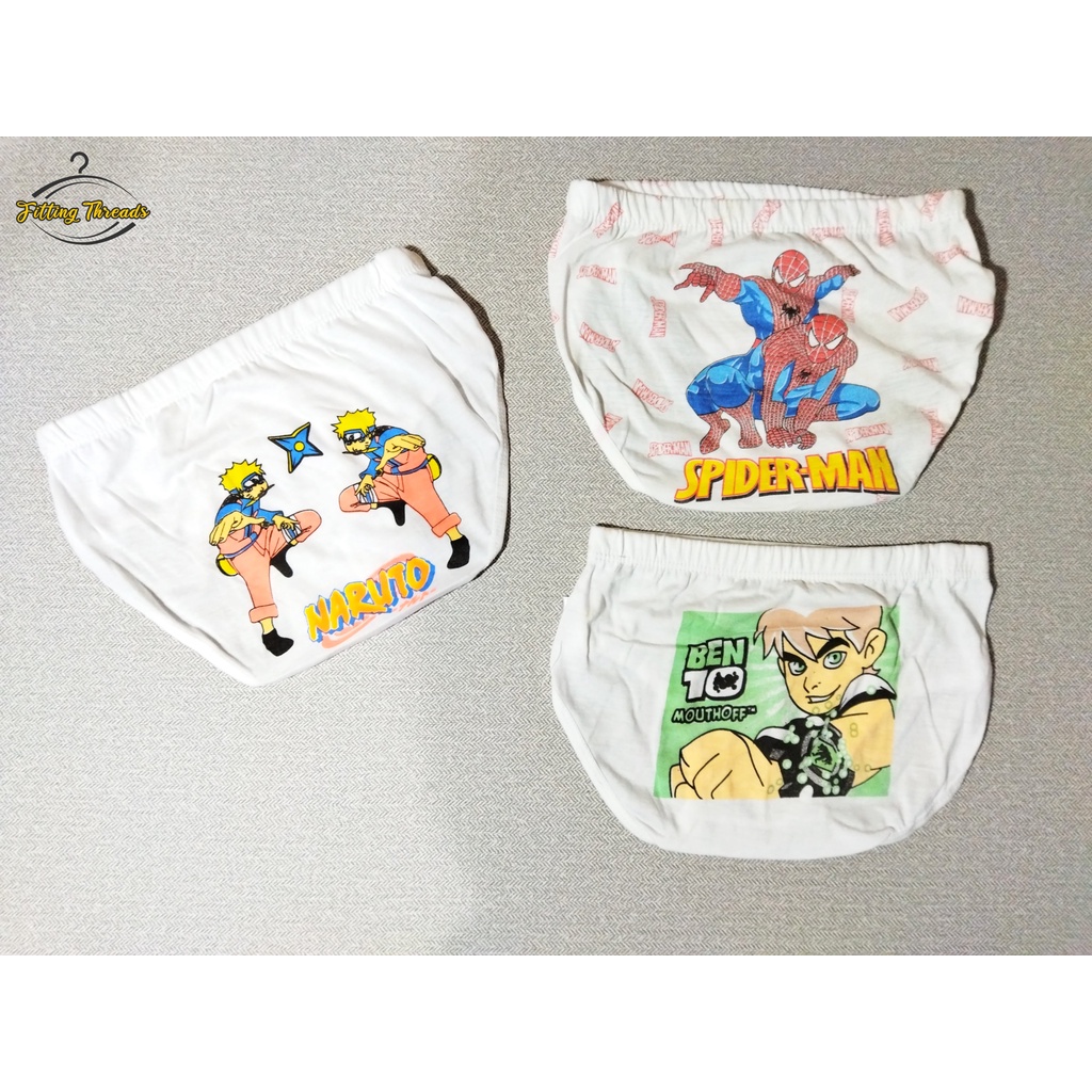 3 Pcs Daleman Anak Laki-Laki Celana Dalam Kerut Motif Kartun ESSEN KIDS / CD Sempak Anak Cowok ESSEN KIDS