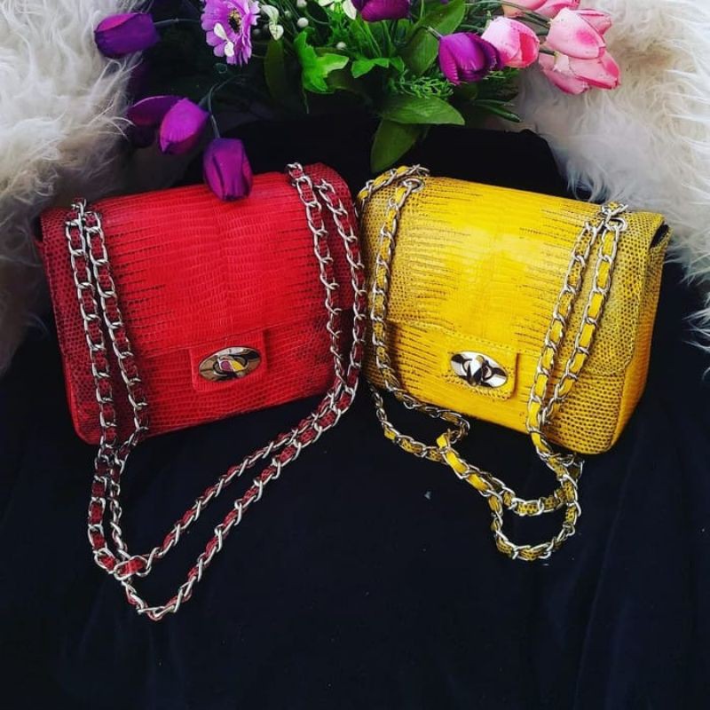 tas asli kulit biawak uk 30