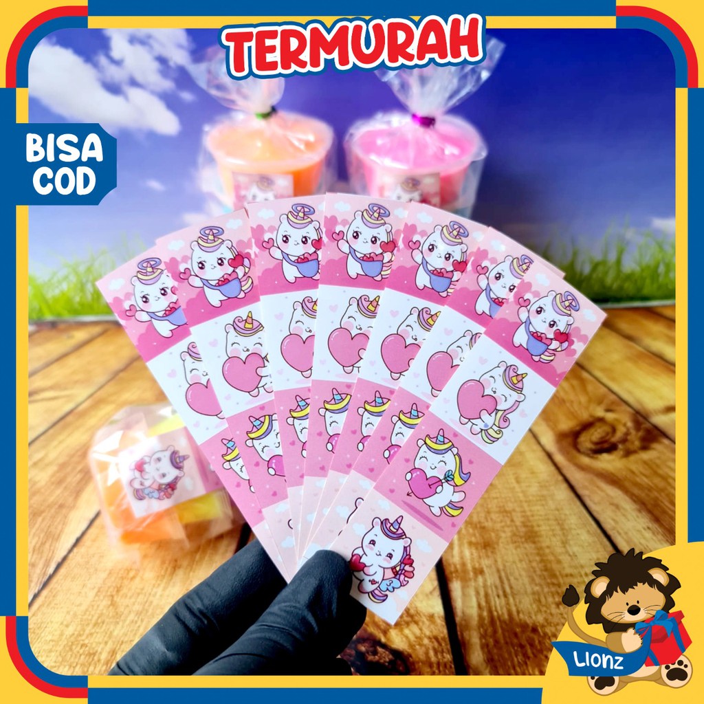 Paket slime tofu isi 6 Free stiker Unicon by lionz.idn wangi, bisa molor, tidak lengket dan clicky