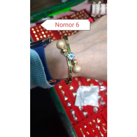 Gelang Model Boba Bulat Varian Gold