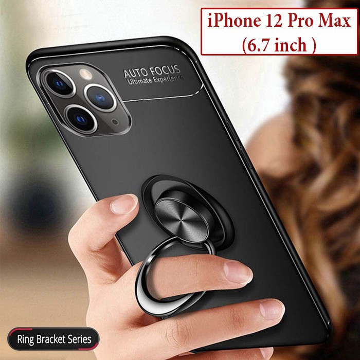 Iphone 12 Pro Max 12ProMax Iphone12 Invisible I Ring iRing Soft Case Free Tempered Glass