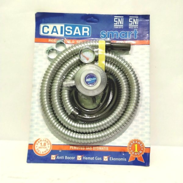 caisar selang Gas Regulator Dengan Selang Gas Anti Bocor Dengan Meteran Dan Selang Gas paket 2 pcs