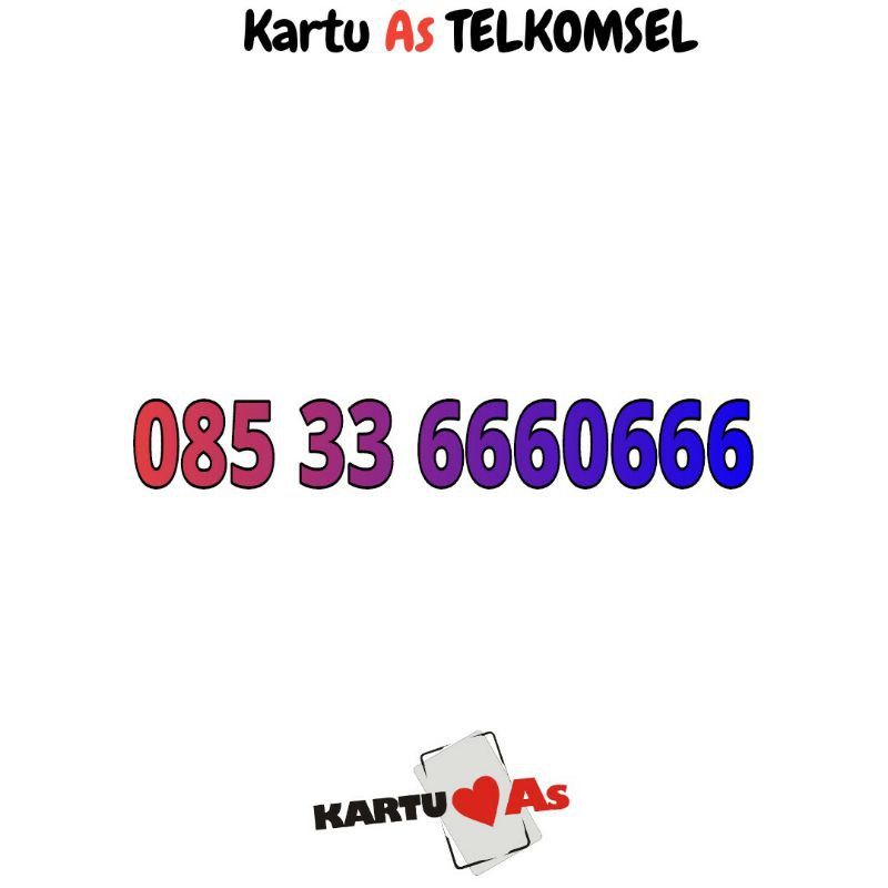 nomor cantik telkomsel kartu as 6660666 hexa