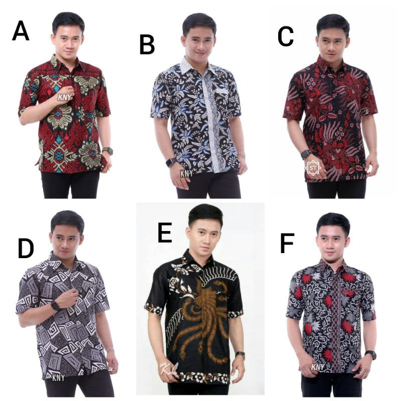 Batik Pria Lengan Pendek Premium BATIK ASSALAM Kode 002 size M L XL XXL