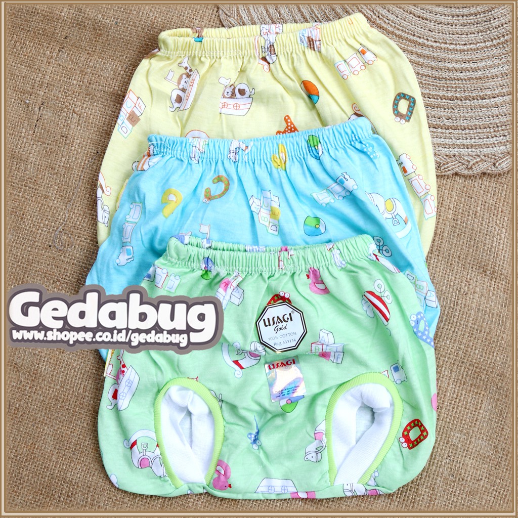 Celana POP USAGI GOLD | Celana bayi new born motif Full Print | Gedabug