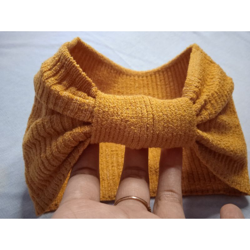Bando / Bandana Rajut Annisa Premium Bando Annisa Pita Rajut Premium Warna CHAT