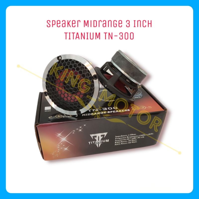 Speaker Midrange/Mid Range 3 Inch TITANIUM TN-300