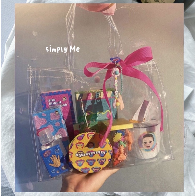 

TAS MIKA MINI TRANSPARAN/ TAS HAMPERS / GOODIE BAG SOUVENIR