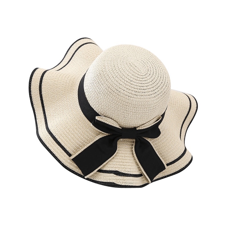 MAYSTAR Topi Pantai wanita Bunga pelindung UV -Summerhat Pantai import T58-4