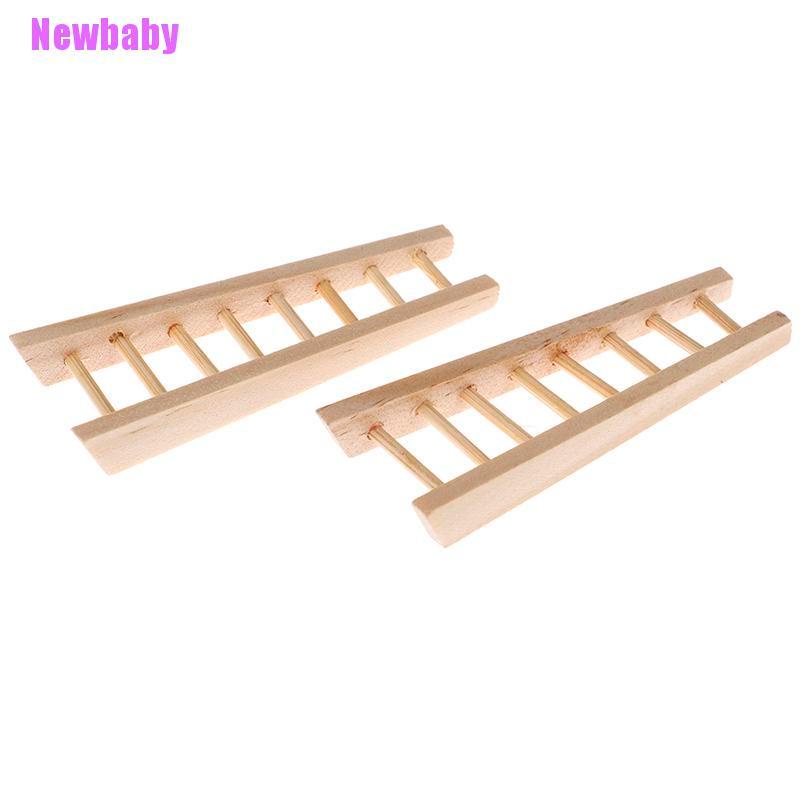 (Newbaby) 1pc Miniatur Tangga Kayu Untuk Dekorasi Taman Mini / Rumah Boneka DIY