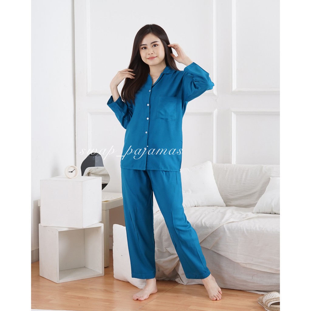 PP EMILY SETELAN - PIYAMA RAYON - BAJU TIDUR - PIYAMA WANITA - PAJAMAS  - HOMEWEAR-5