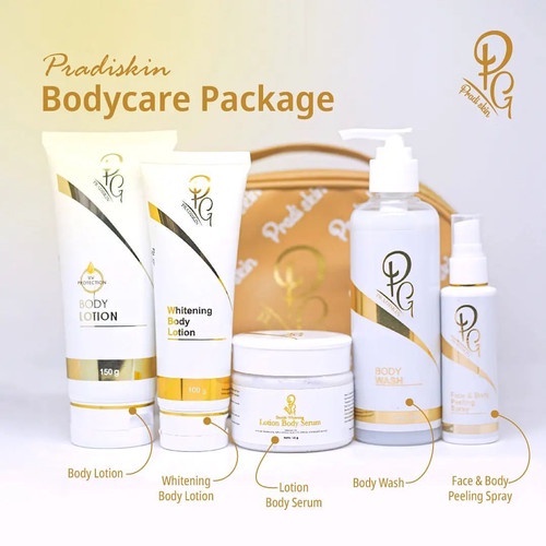 Paket Bodycare Pradiskin Glow Premium Whitening (5IN1) - Paket badan pradiskin Bpom