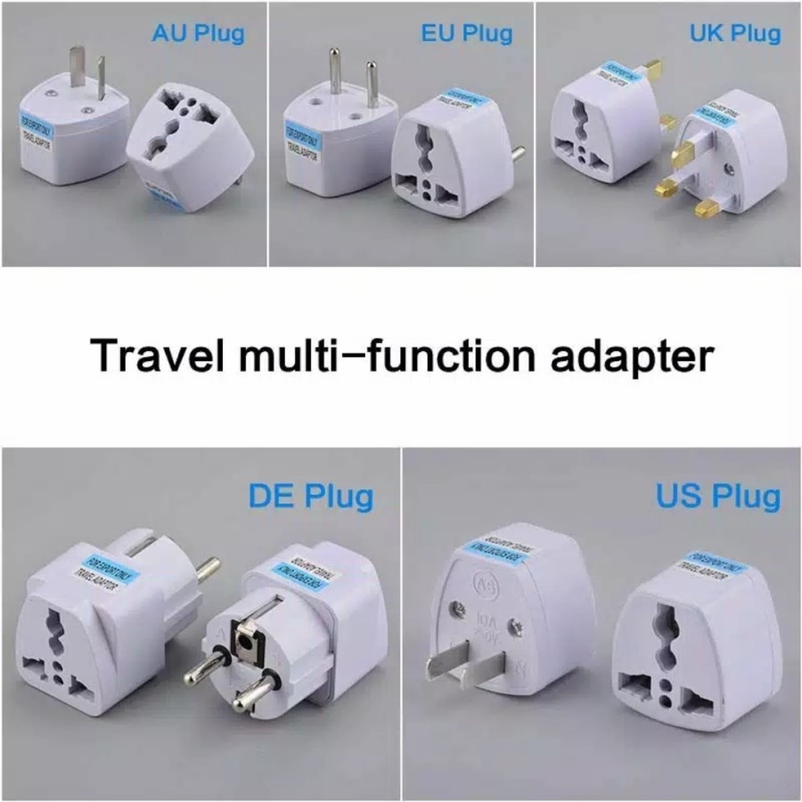 travel adaptor sambungan colokan EU AU UK US - UK