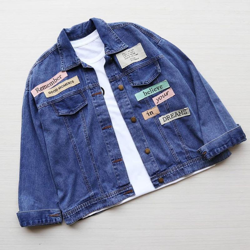 Dream jaket / jaket jeans / jaket wanita  / jaket oversize / pakaian wanita / atasan wanita-1