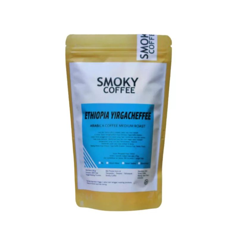 

Kopi Ethiopia Yirgacheffe Arabika - Medium Roast 200 gr - Smoky Coffee