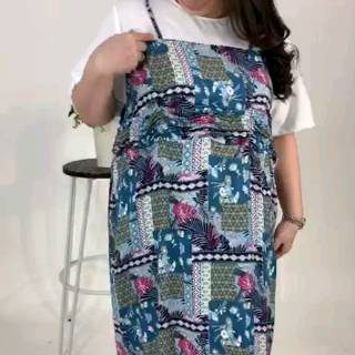 1670 SUMMER PATTERN DRESS  dalaman sudah ke jahit  