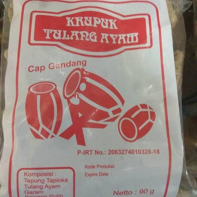 

Kerupuk tulang ayam khas Cirebon netto 90 gram