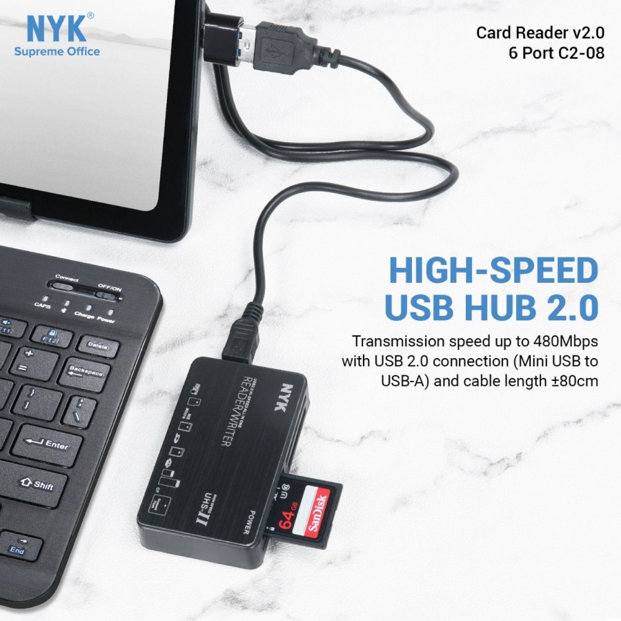 Card Reader NYK 6 SLOT V2.0 C2-08  NYK Card Reader 6 Slot