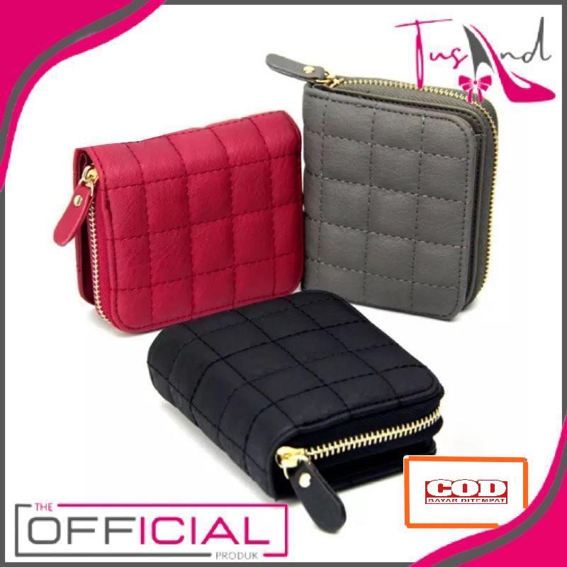 Dompet Lipat Tengteng Wanita Cewek Cantik Model Korea Terbaru Simple Mini Perempuan Modis Elegan War