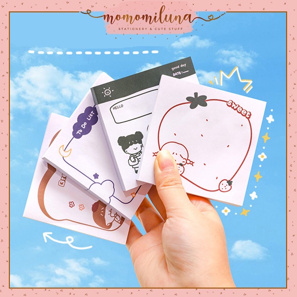 

50 lembar Sticky notes daily cute memopad deco planner jurnal lucu MK1243