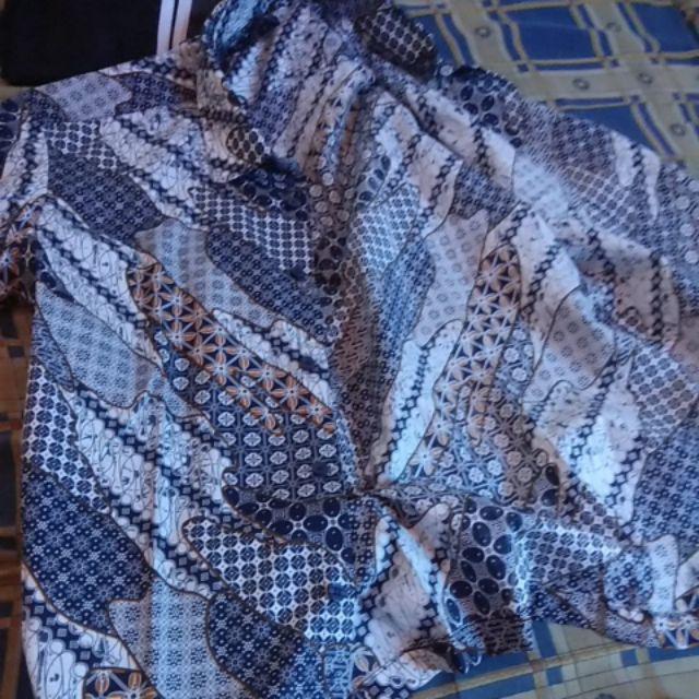 Kemeja Batik Pria Lengan Pendek Bs03 Katun Motif Modern Dixmont Semi Slimfit Premium