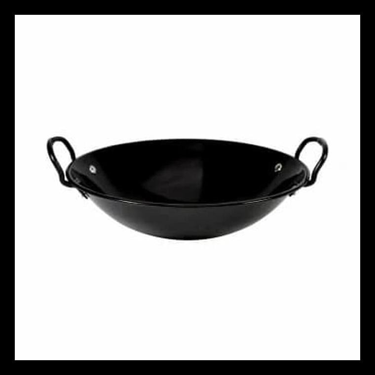 Best Seller Kuali Baja / Enamel Hitam 30 Cm / 31 Cm , Kwali, Kuwali, Wajan