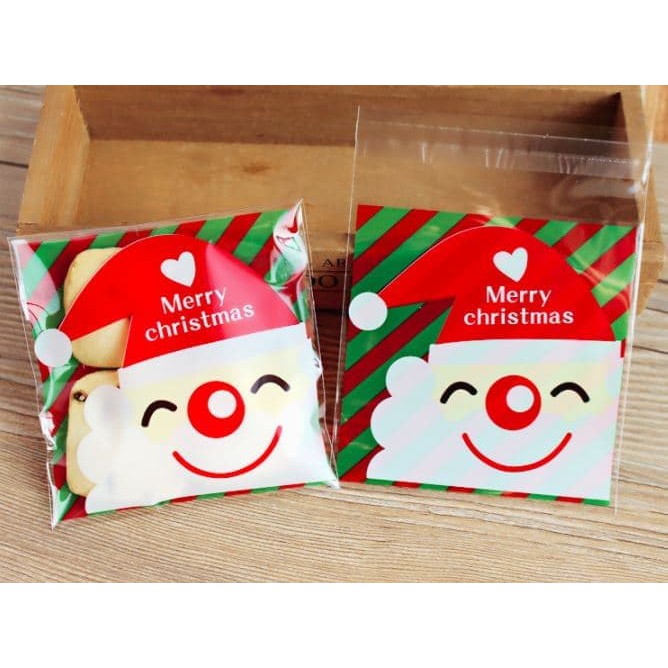 

CVCV243 Plastik Fancy Cookies - Kue Permen Accessories Stripes Santa