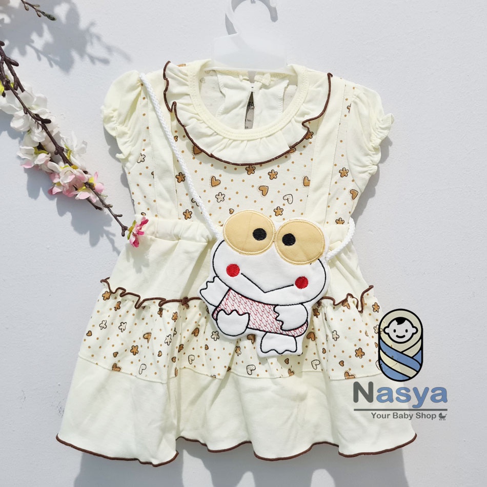 [A-002] Dress Bayi / Setalan baju bayi perempuan cream