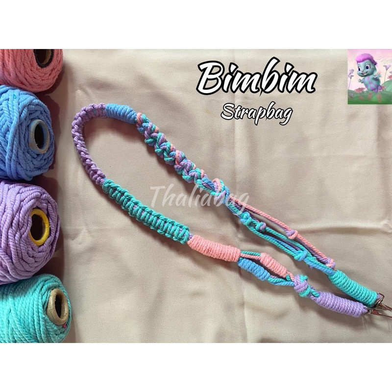 READY STOK STRAP BAG MACRAME BIMBIM BY THALIABAG // TALI TAS MURAH // HANDMADE MACRAME// SLINGBAG // SHOULDERBAG // KEYCHAIN//