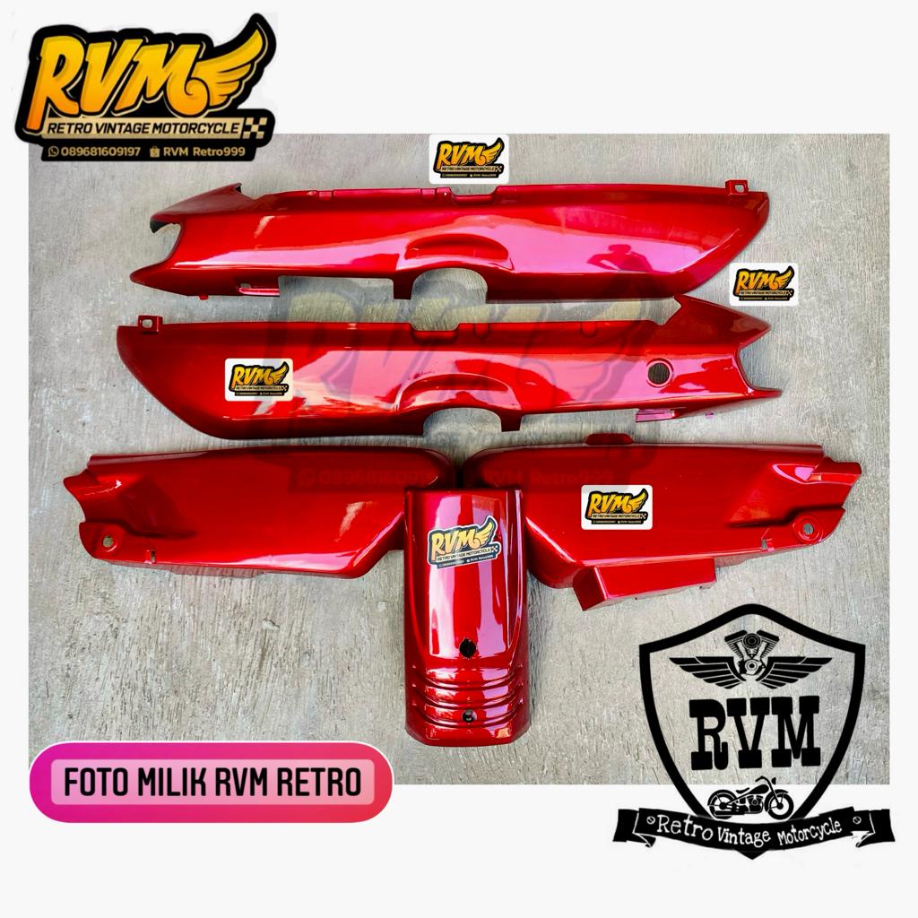 body full set astrea grand bulus maroon cover body grand bulus full set merah maroon tanpa striping 