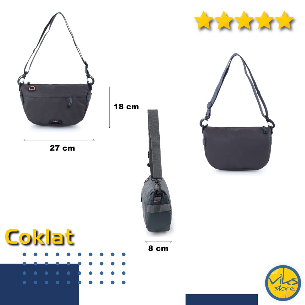 Tas Selempang Pria / Cowok Waterproof Anti Air Sling Bag Elbrus Bahu Multifungsi Original Simpel