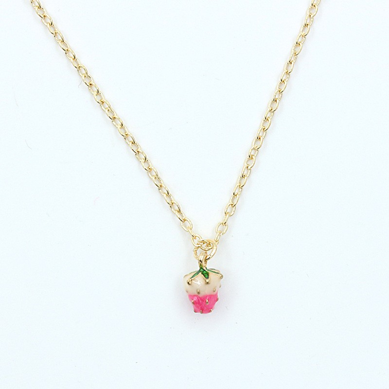 Kalung Strawberry Super Cute Rantai Rumbai Panjang Rumbai Indah