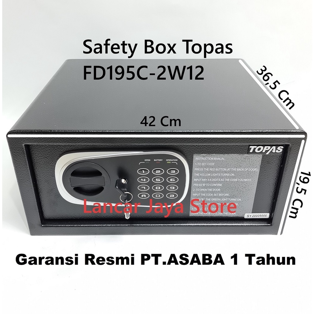 Brankas Digital Topas FD195C Deposite Box/Safety Box Topas FD195C