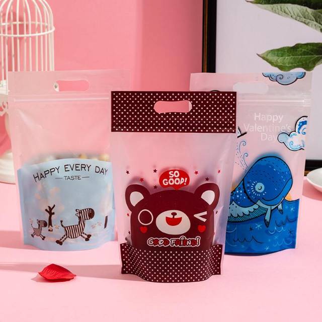 5pcs Zipper bag standing pouch kekinian | zipper bag lucu | Zipper bag karakter