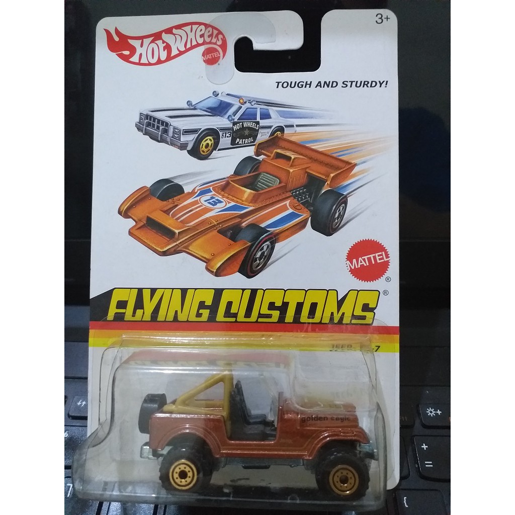 HOT WHEELS FLYING CUSTOM JEEP CJ7 COKLAT