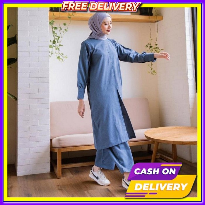 Satu Set Remaja Perempuan Pakaian Baju Setelan Cewek Premium 1 Set Pak Baju Setelan Wanita Kekinian 