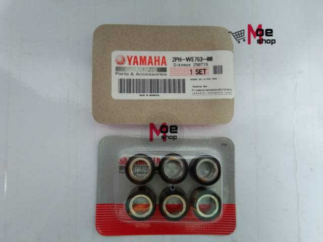 Roller Mio M3 / Xeon Asli Original Yamaha Weight Set 6pcs 2PH-WE763-00 Batu Timbangan Ori Orisinil